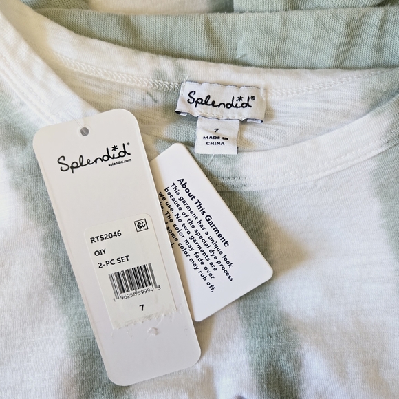 New Slpendid Toddler Boys Ocean Mist Tie Dye Short Set Size 7 - Picture 3 of 4